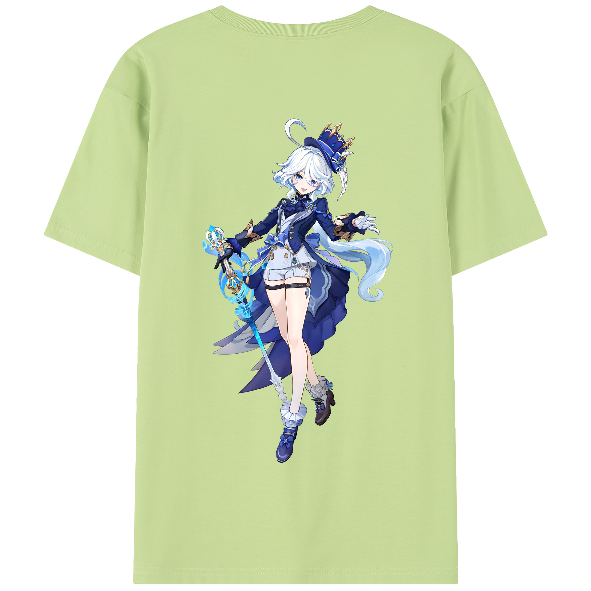 げんし神 フリーナ genshin Furina 綿100％半袖Tシャツ（背面プリント）